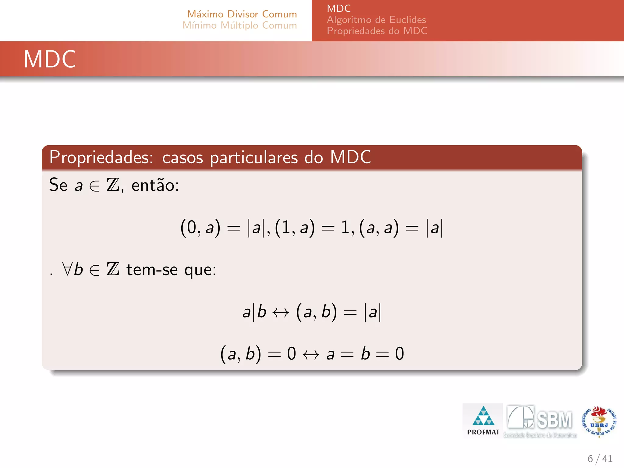 Método da Divisão Sucessiva para o MDC - inspiração 1
