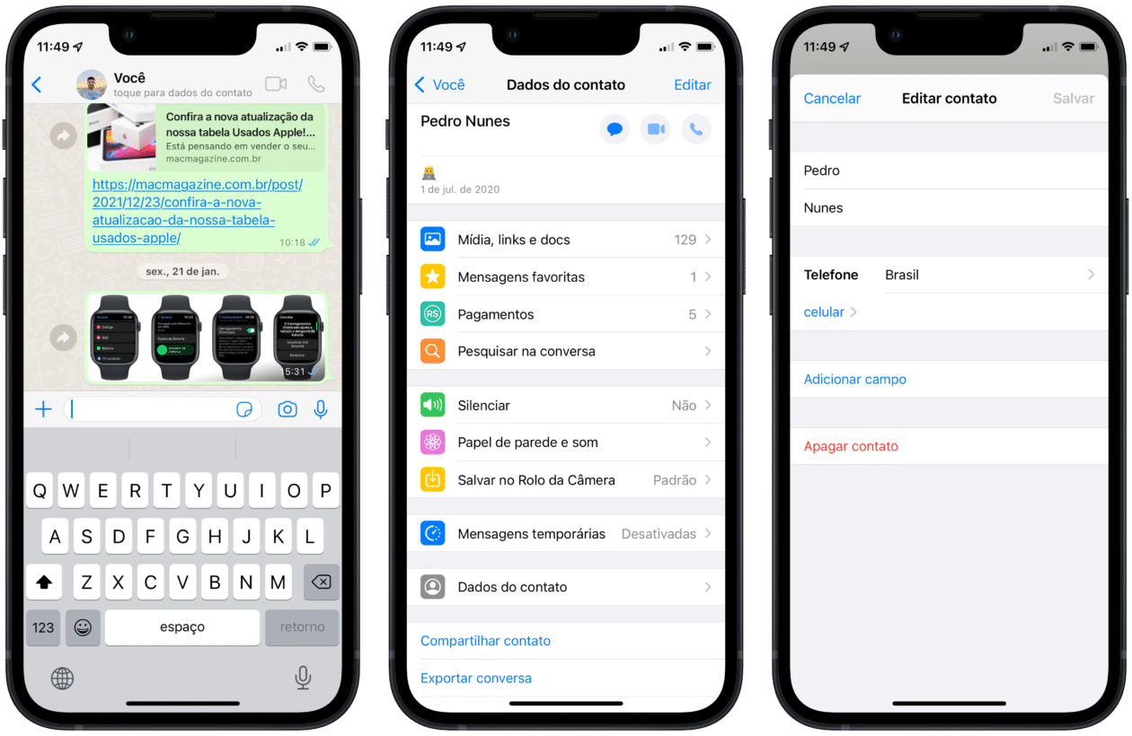Apagando Conversas Antigas e Contatos Relacionados - inspiração 1