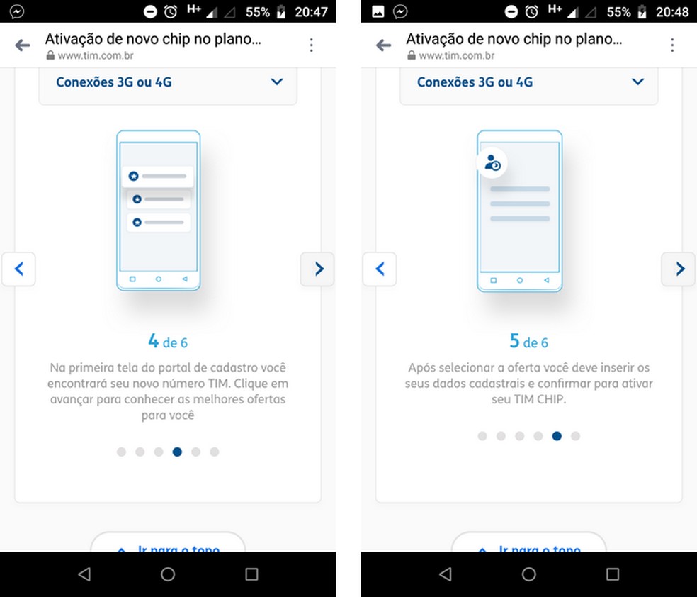 Ligue o Aparelho e Aguarde o Reconhecimento da Rede Tim - inspiração 2