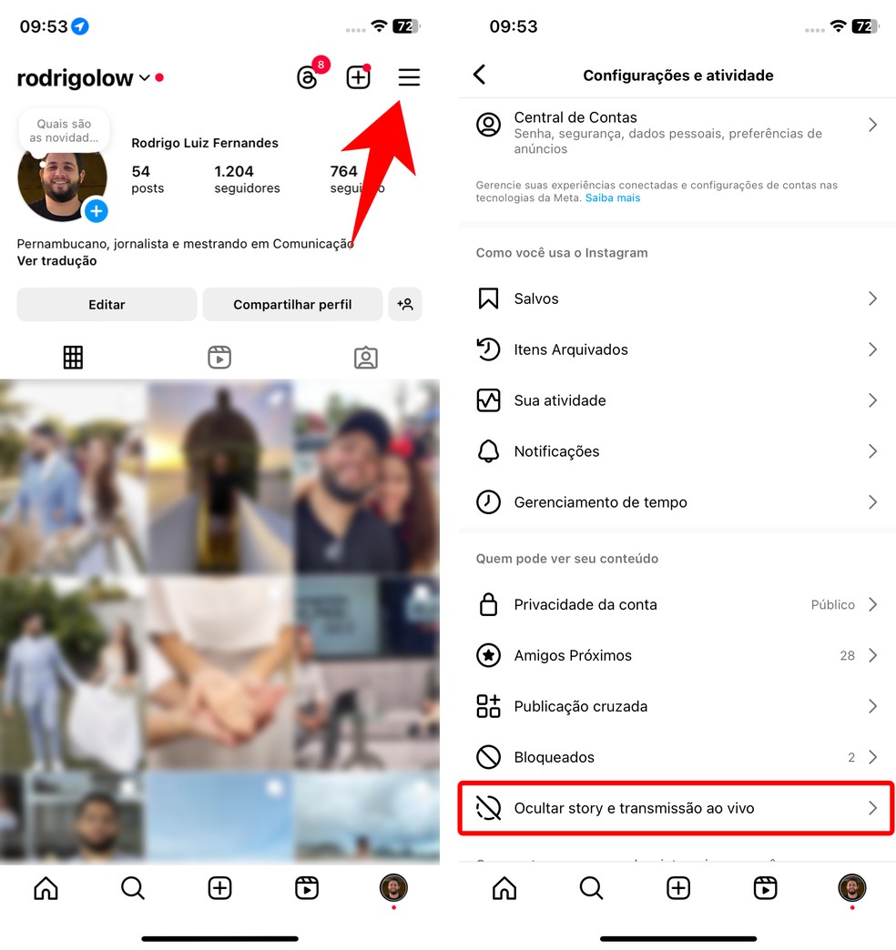 A ausência de novas postagens e stories - inspiração 2