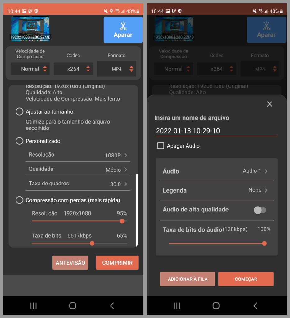 Taxa de Bits (Bitrate): Impacto Direto na Fluidez e Peso - inspiração 1