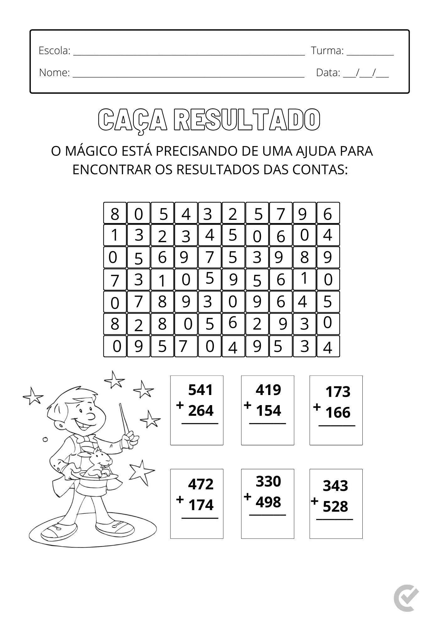 algoritmo 3 ano fundamental