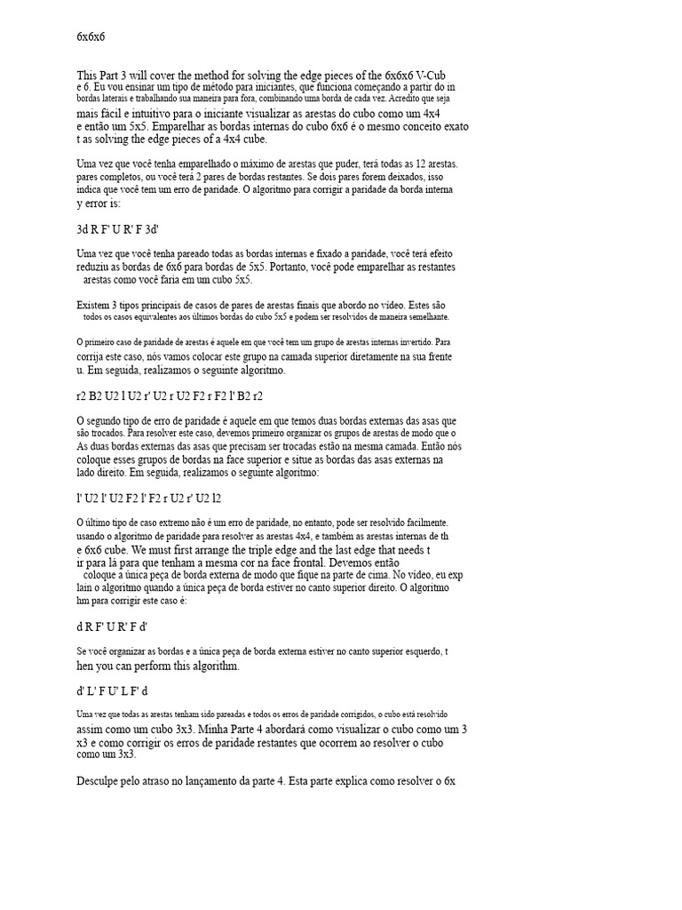 notação de cubos mágicos