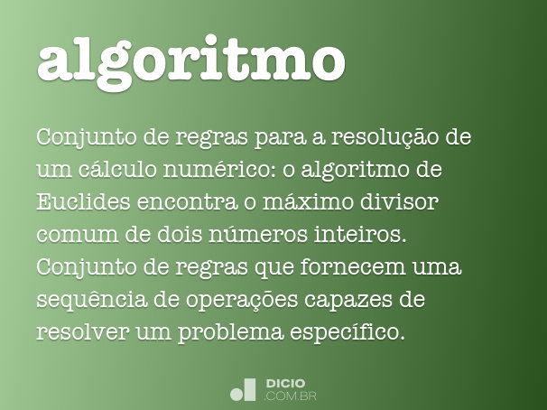definição de algoritmo