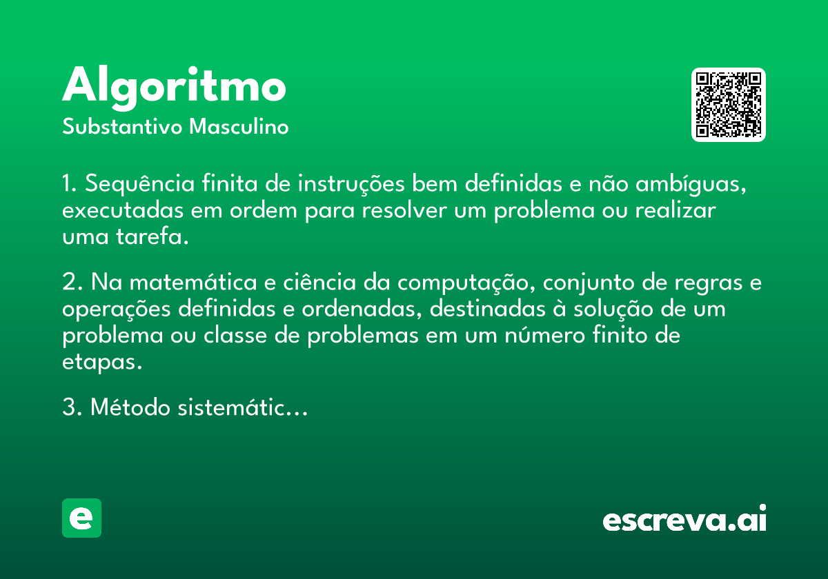 algoritmo significado