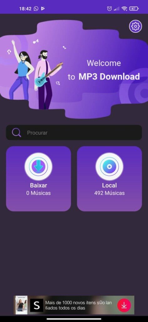 aplicativo para baixar as músicas