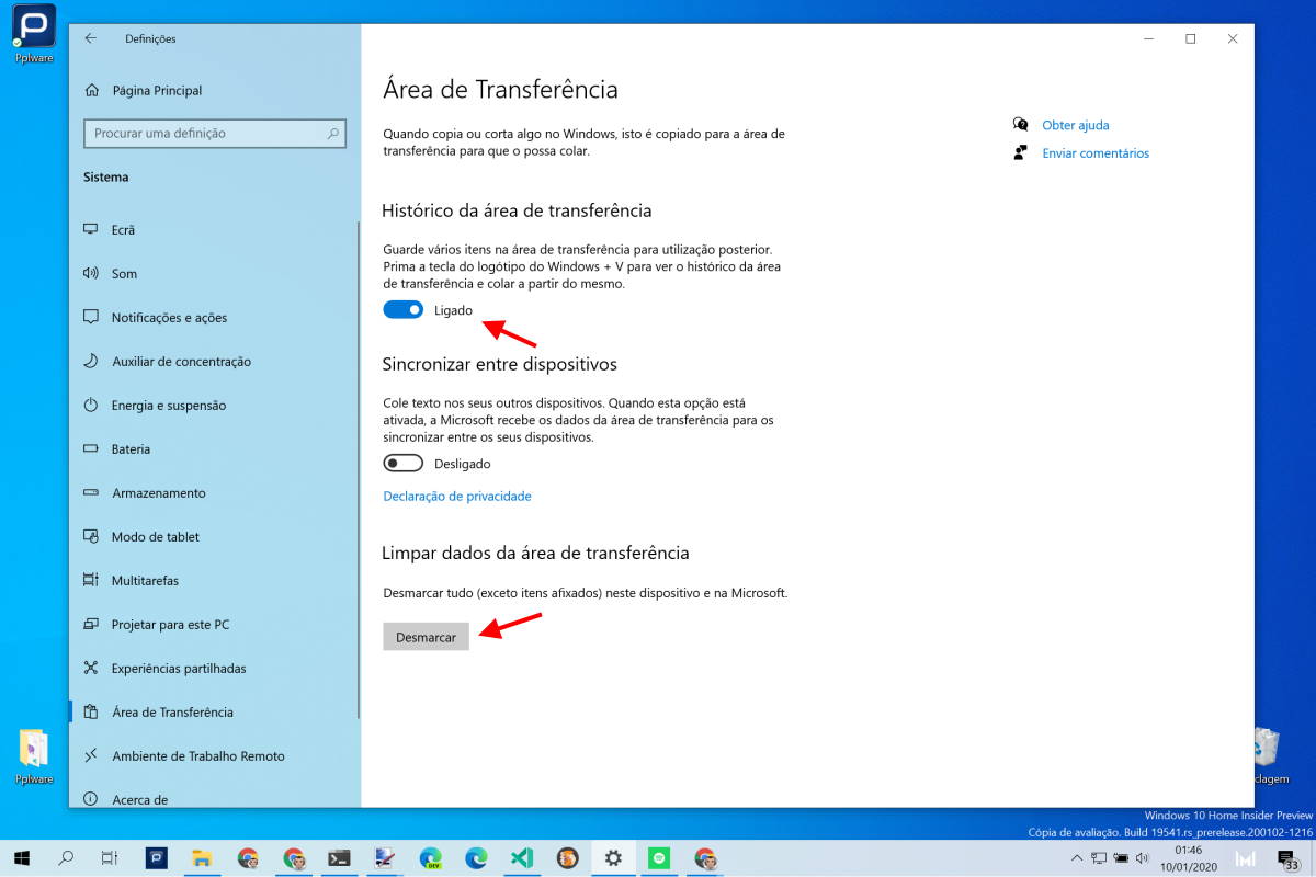 erros comuns ao usar area de transferencia windows