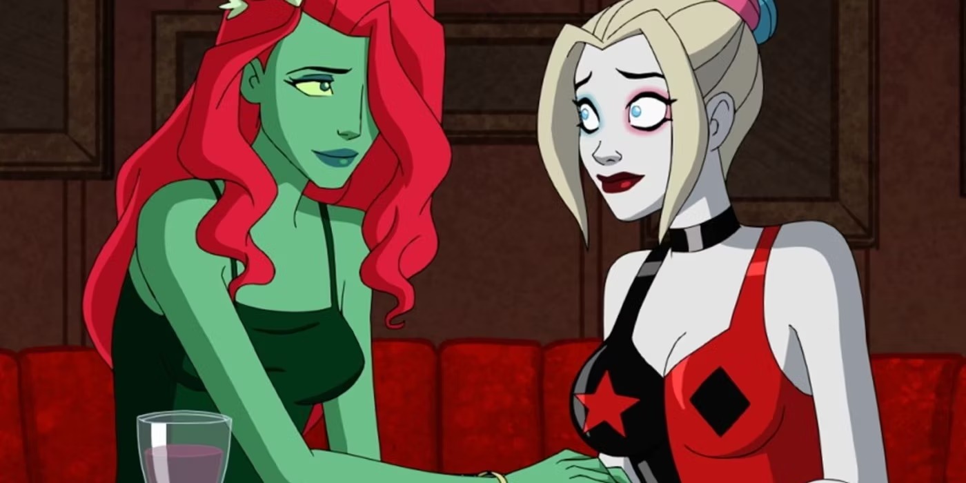 A evolução do visual da Arlequina nos desenhos