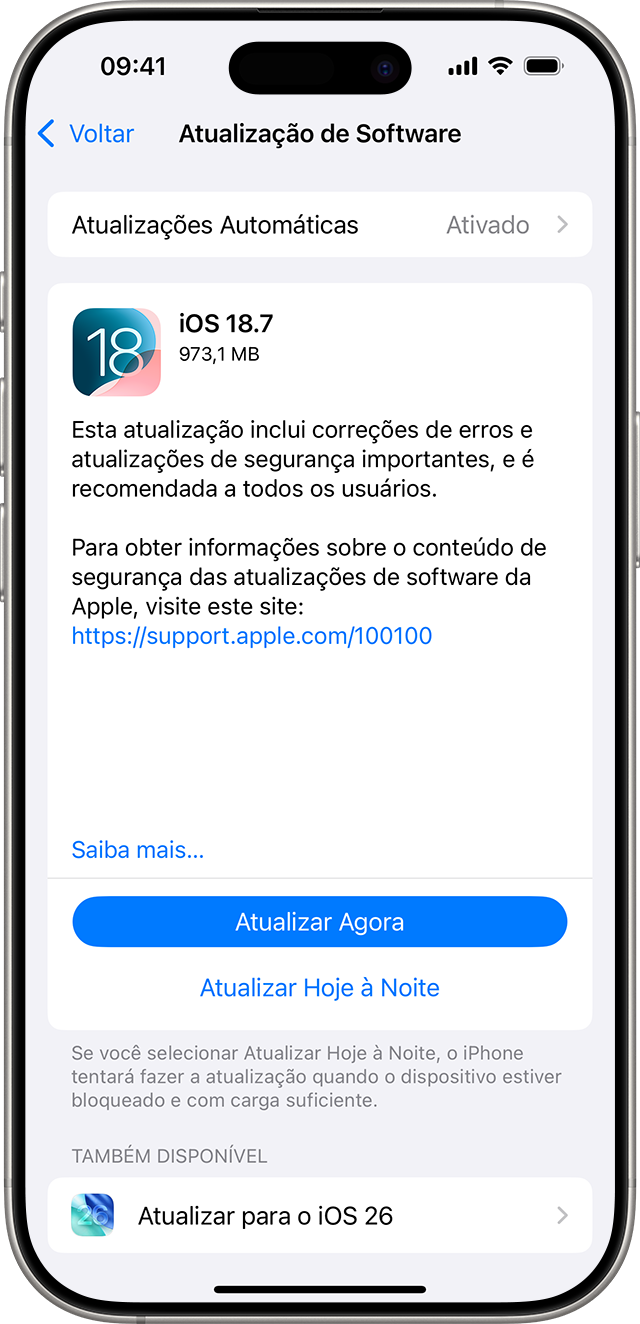 atualizar iphone