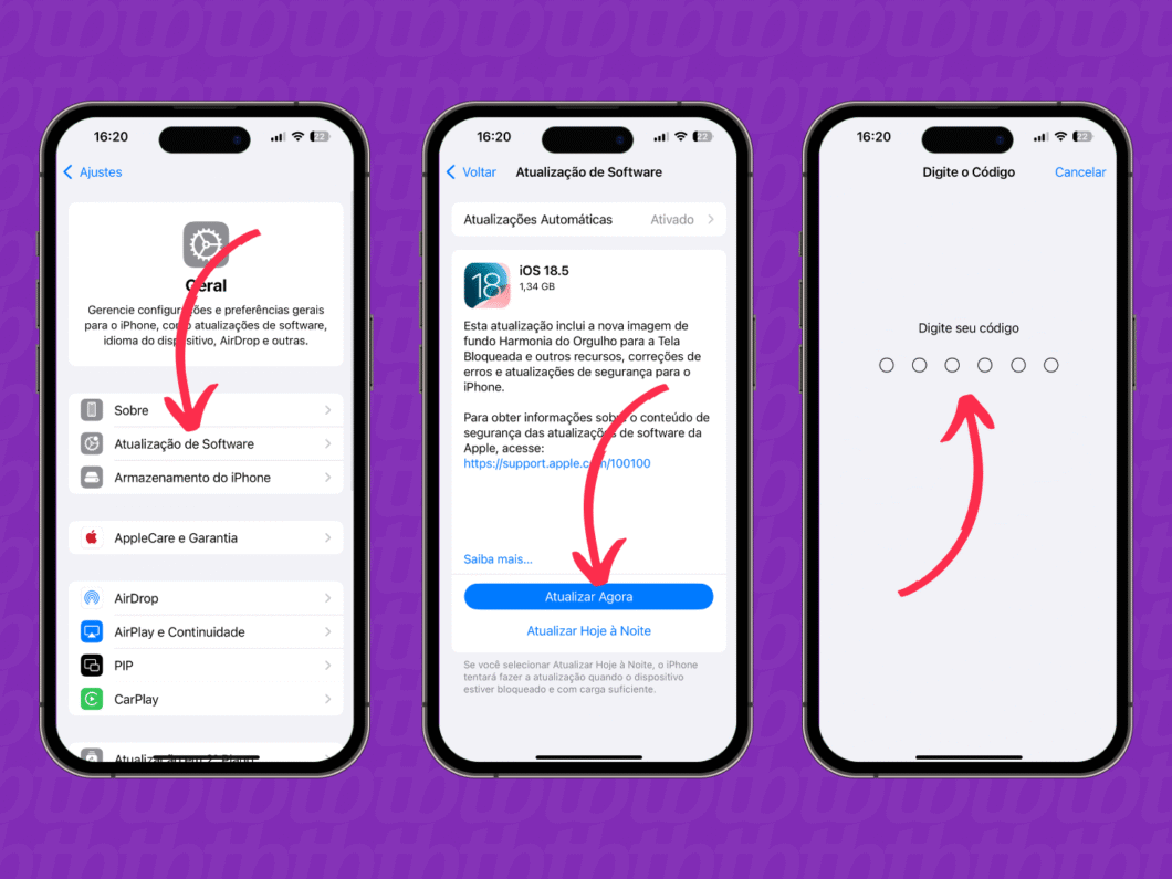 Solução para iPhone sem espaço para atualizar