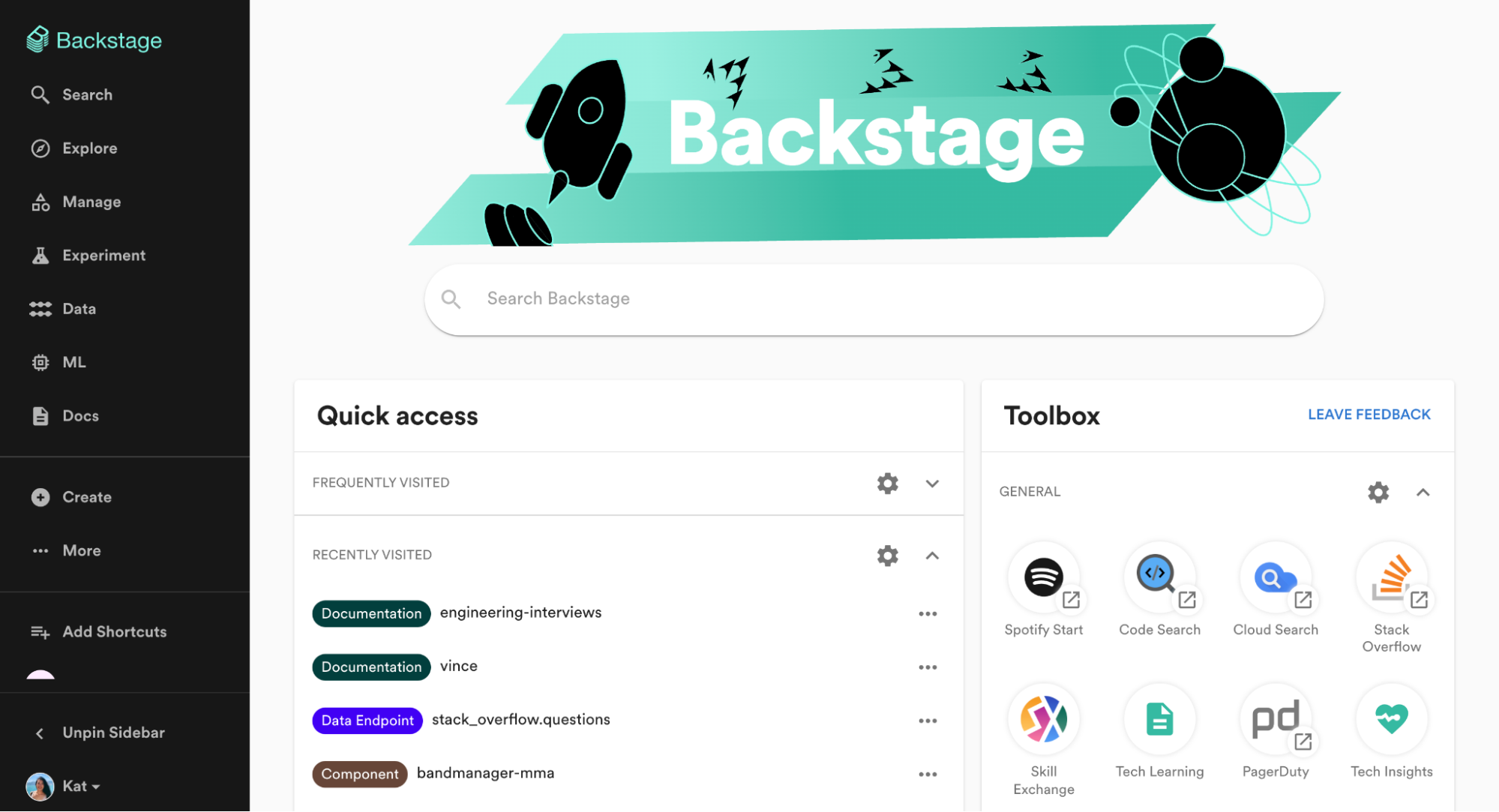 backstage.io para criar portais de desenvolvedor