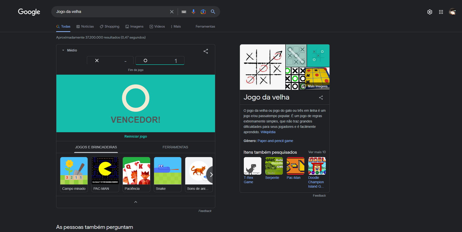 campo minado do google