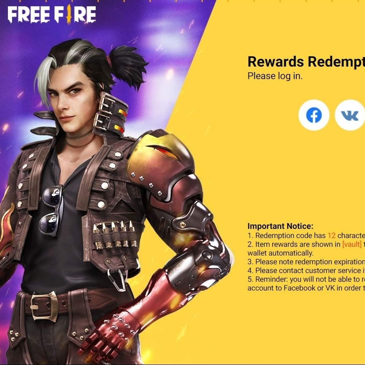 códigos do free fire