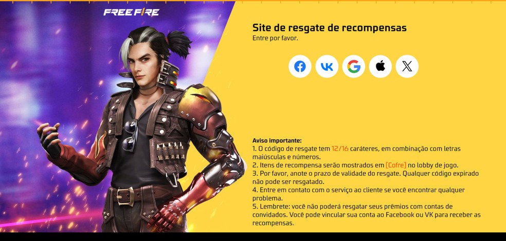 Free Fire: Entenda a Validade e Limites dos Códigos de Resgate
