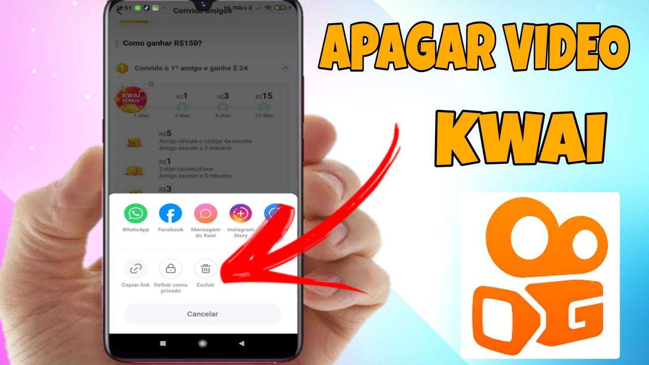 remover vídeo publicado no Kwai