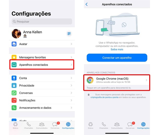 como saber se o whatsapp foi clonado