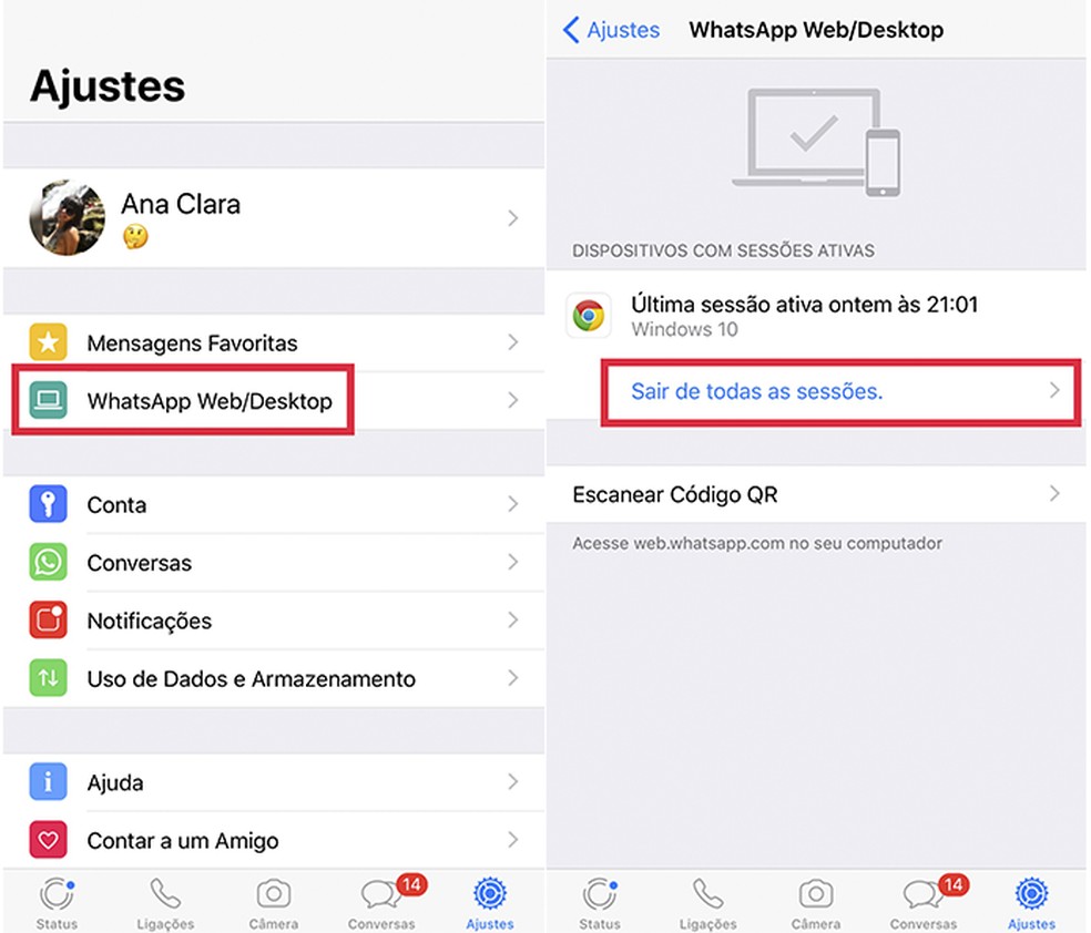 O que fazer se receber um código de verificação do WhatsApp sem solicitar
