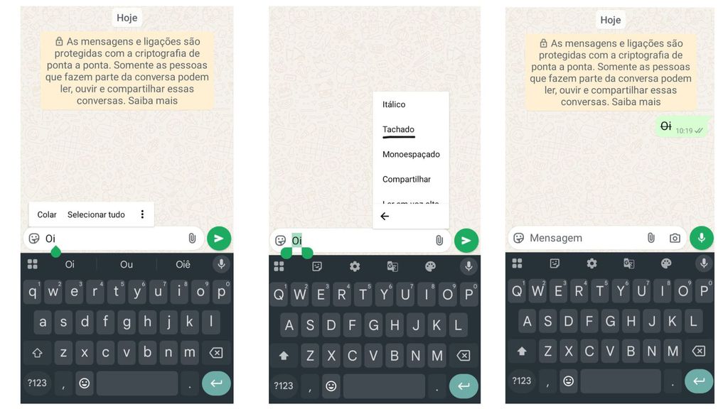 Itálico e Outras Formatações Nativas no WhatsApp