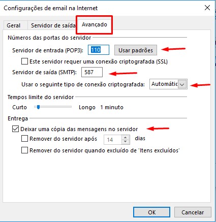 configurar email no outlook