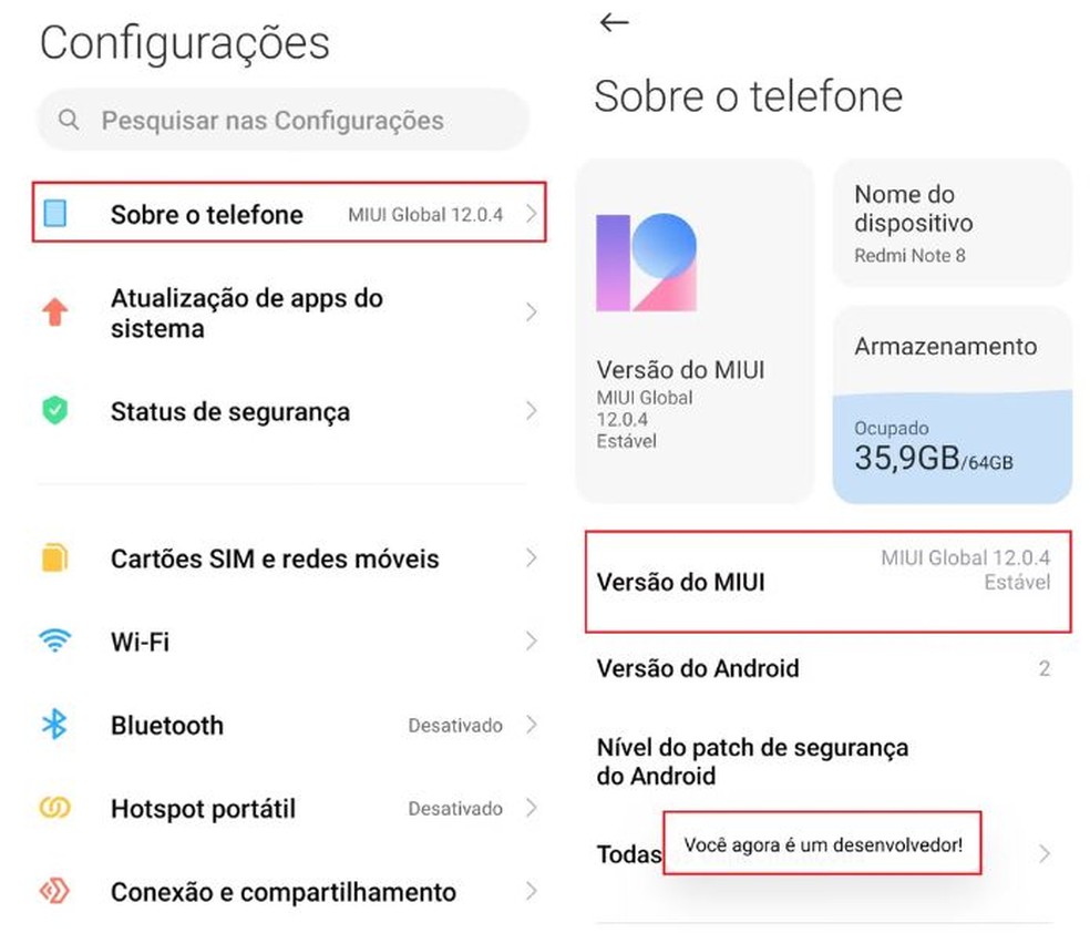 desativar modo desenvolvedor