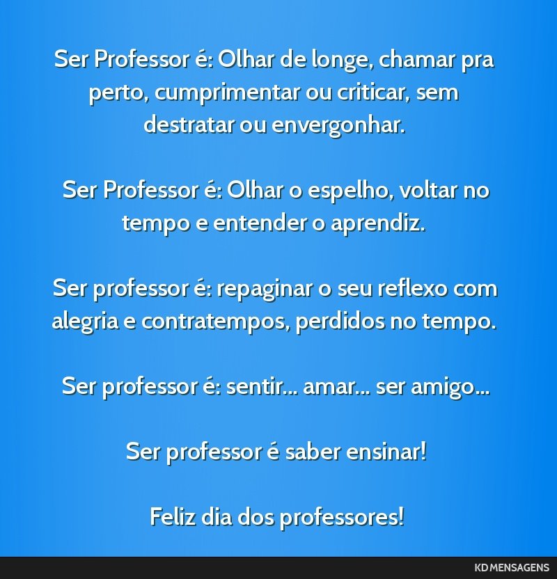 dia dos professores mensagem