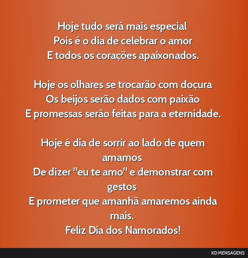 mensagens dia dos namorados para namorado recém-começado