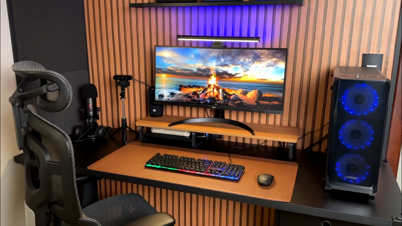 ergonomia pc setup confortável 2026