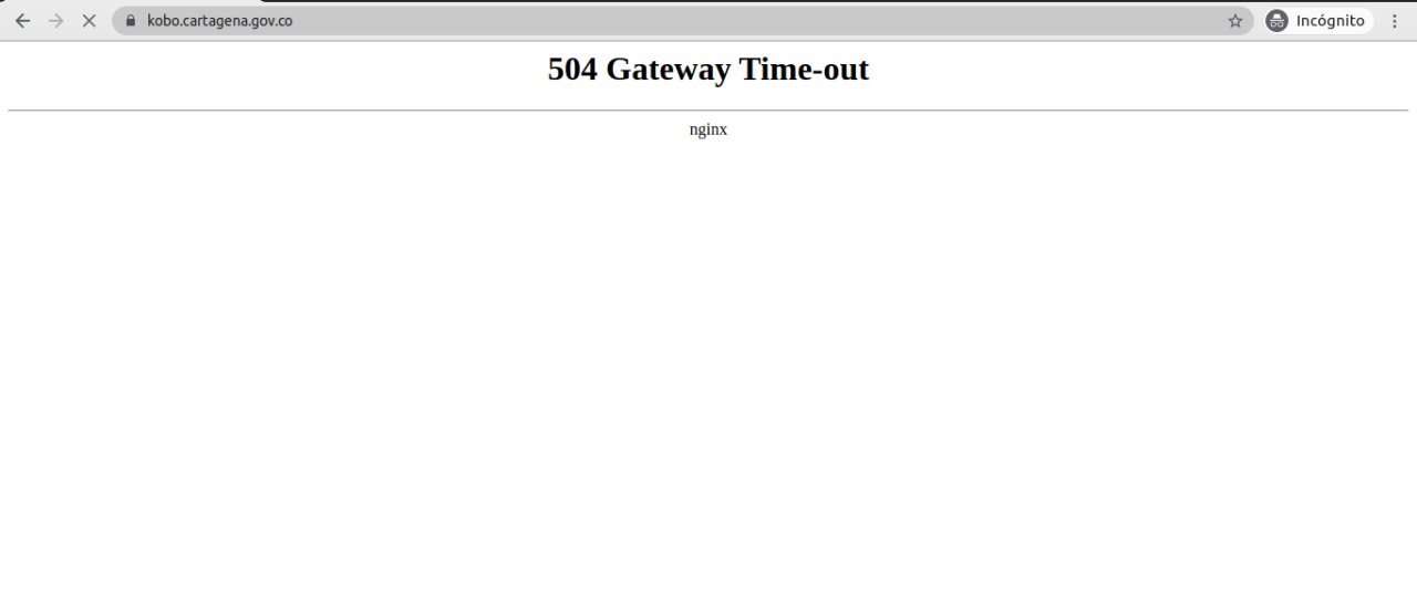 erro 504 gateway timeout