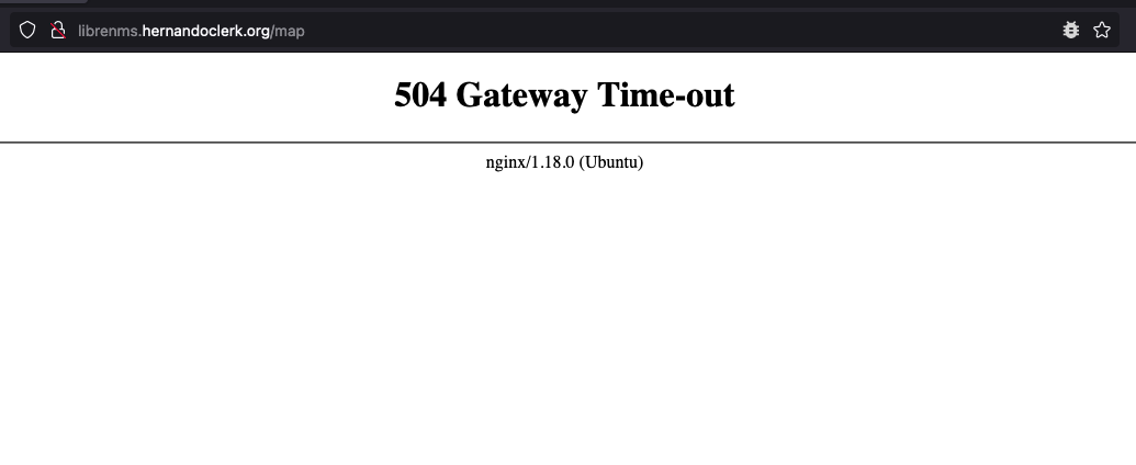 erro 504 gateway timeout