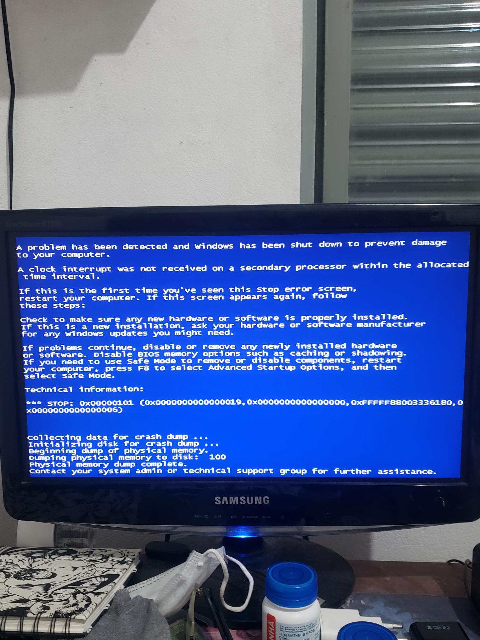 Como identificar se o processador é a causa da tela azul