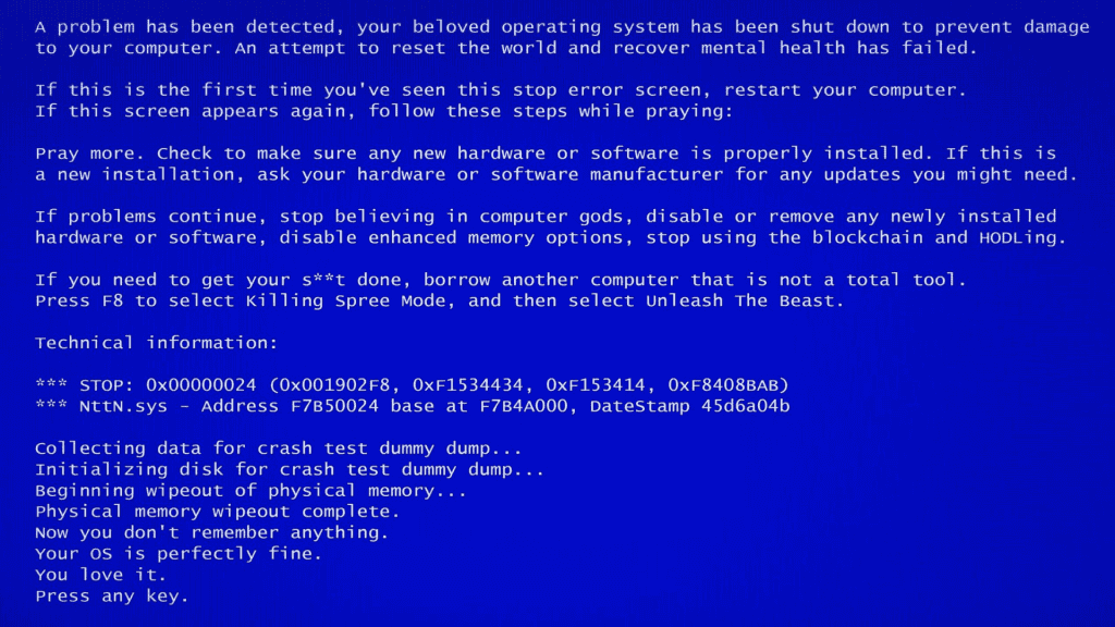 erros de tela azul ligados ao processador