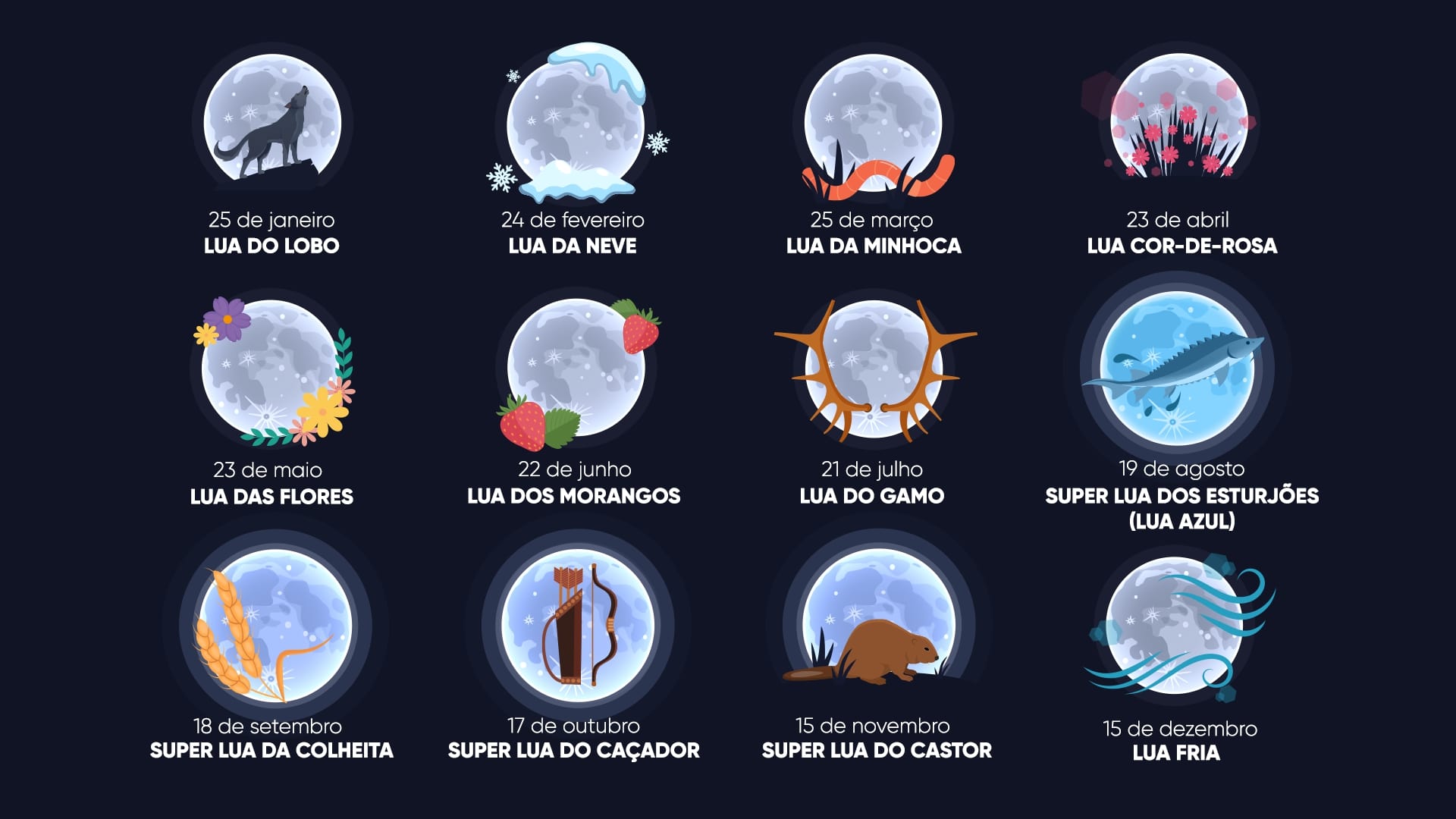 Como Observar a Lua Nova e Cheia em 2024