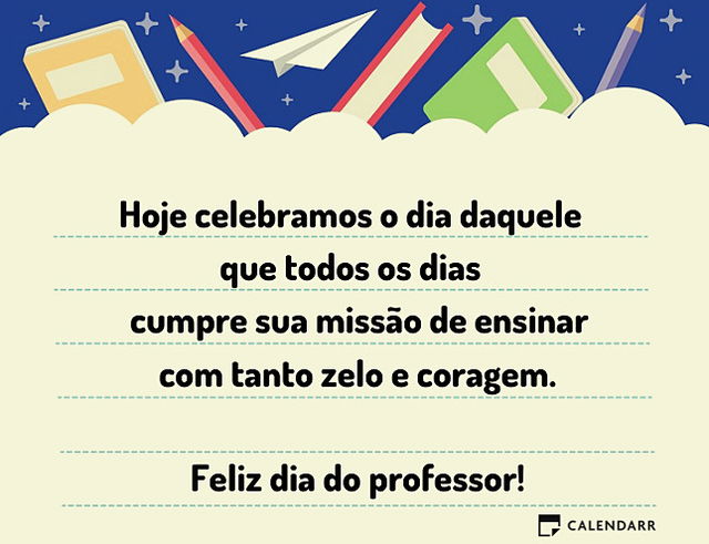 feliz dia dos professor