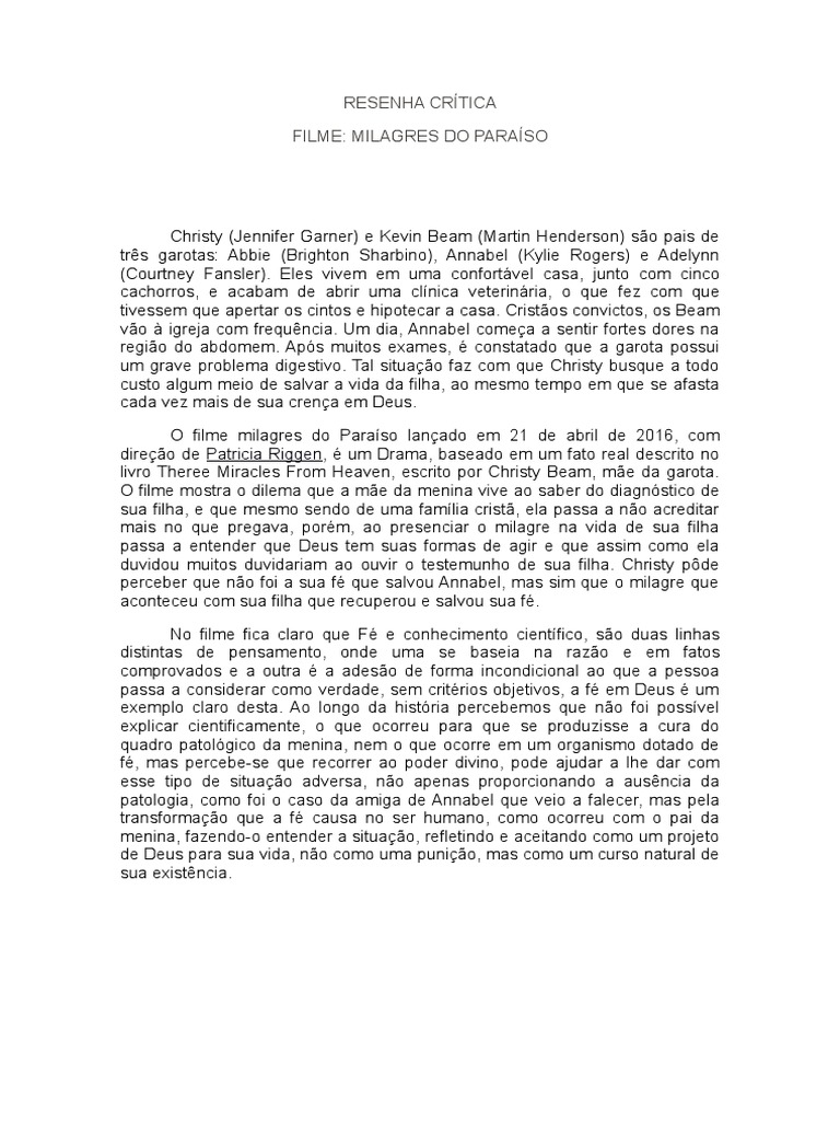 melhores filmes sobre milagres para assistir