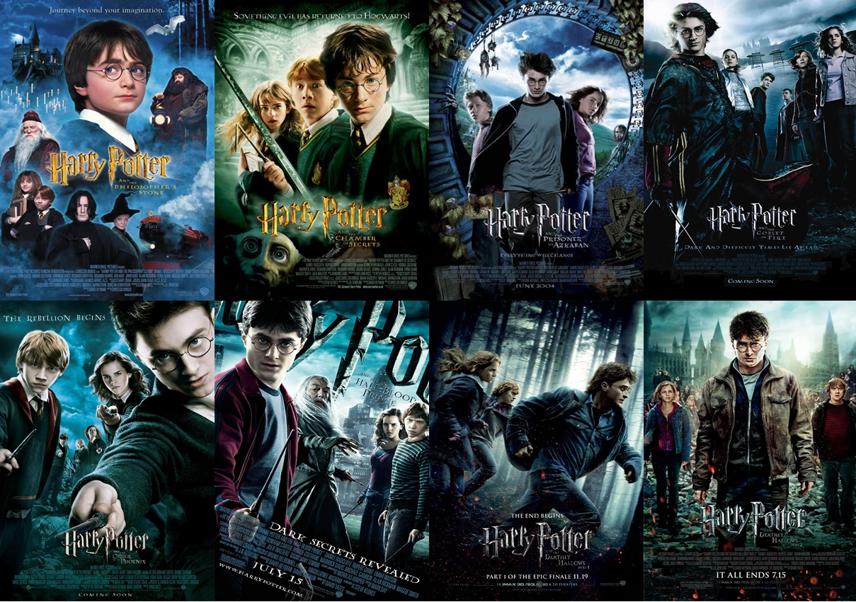 filmes do harry potter em ordem