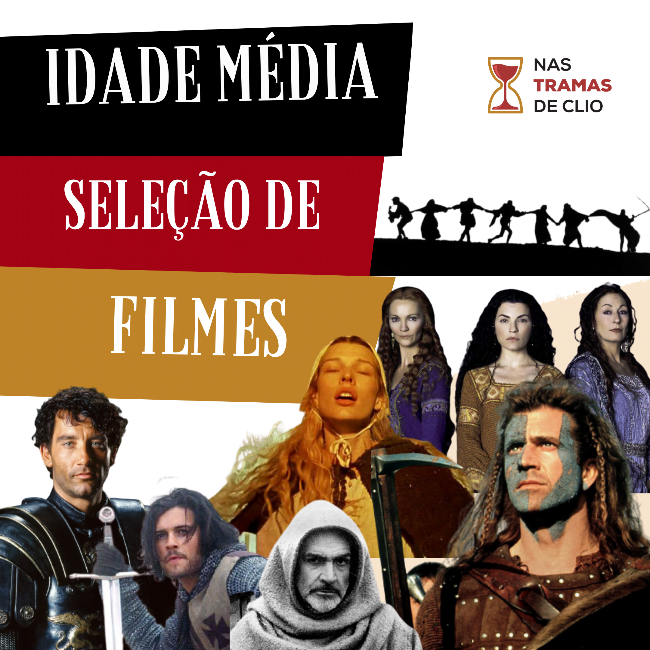 5 ideias de títulos:
1. Os 10 Filmes Medievais Essenciais para Fãs de História
2. Magia e Dragões: Os Melhores Filmes de Fantasia Medieval
3. De Batalhas Épicas a Lendas: Um Guia de Filmes Medievais
4. Coração de Cavaleiro: Filmes de Ação e Aventura na Idade Média
5. Descubra o Mundo Medieval Através do Cinema