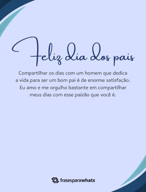 frases curtas dia dos pais para status whatsapp