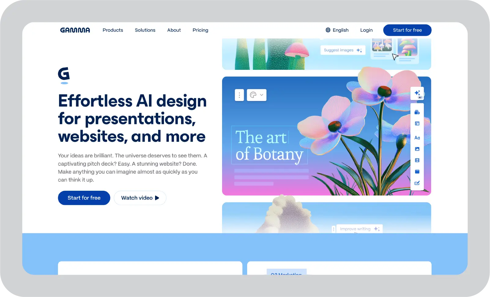 como usar gamma app para apresentações