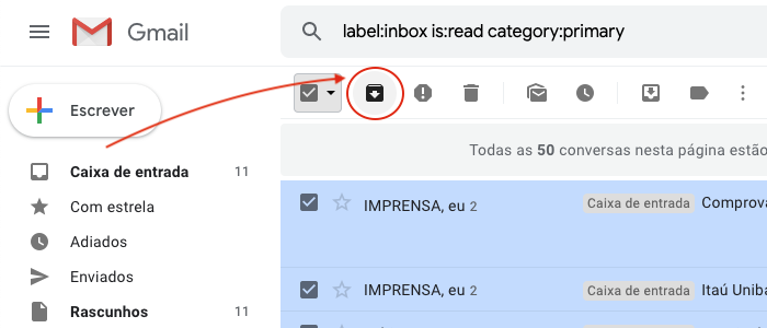 gmail caixa de entrada