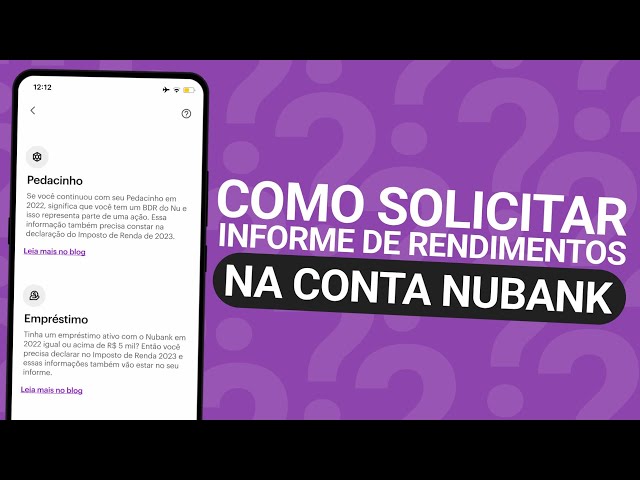 informe de rendimento nubank