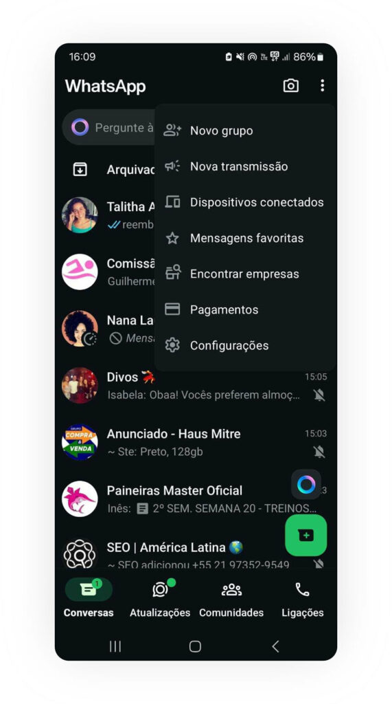como criar lista de transmissão no whatsapp passo a passo