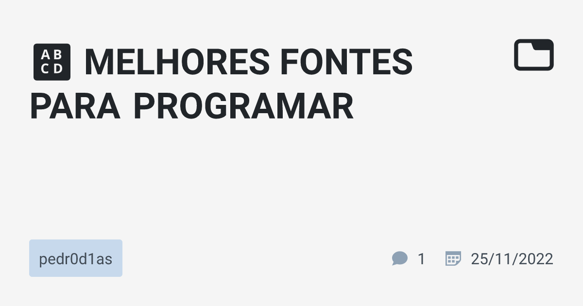 melhores fontes para programar