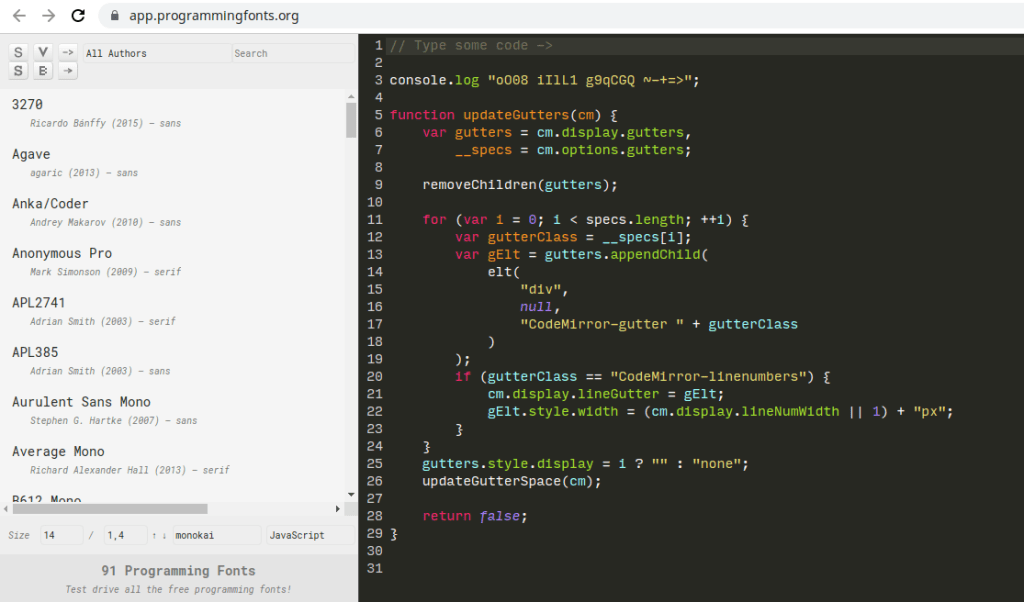 melhores fontes para programar