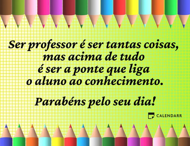 mensagem do dia professor