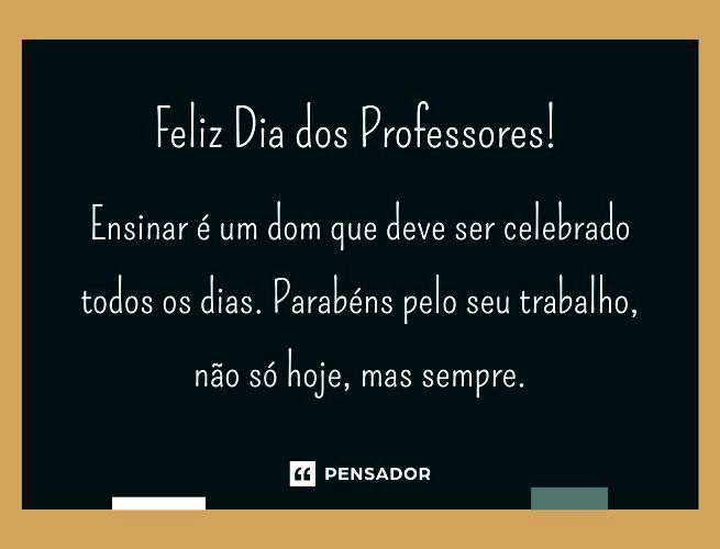 mensagem do dia professor
