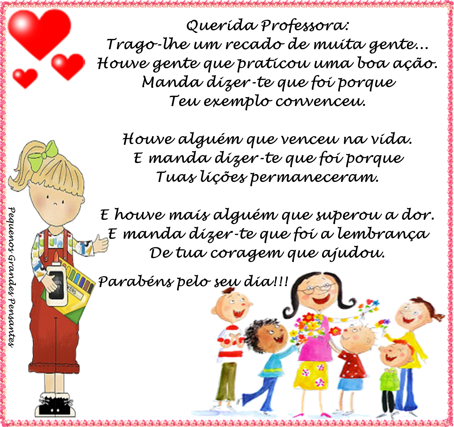 mensagens dia dos professores