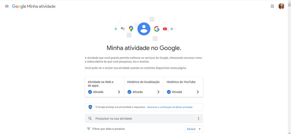 como ver meu histórico no google