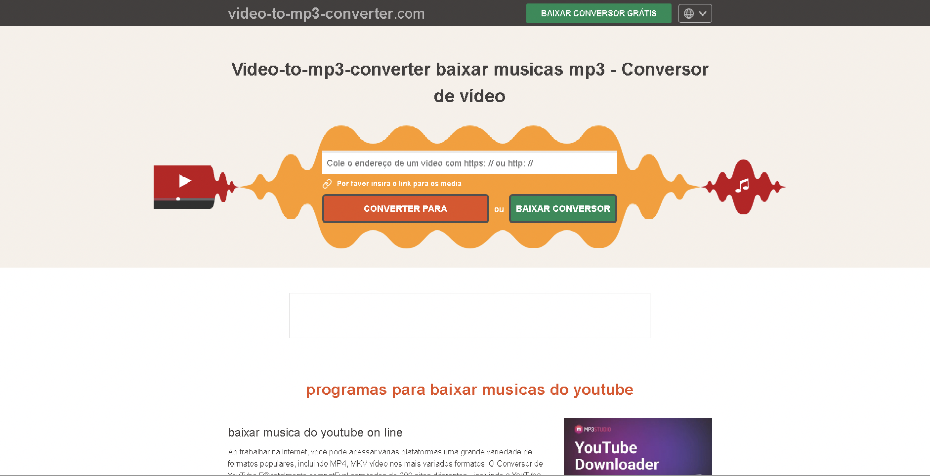 mp3 converter vídeo