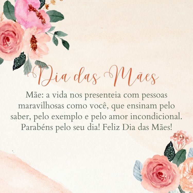 msg feliz dia das mães