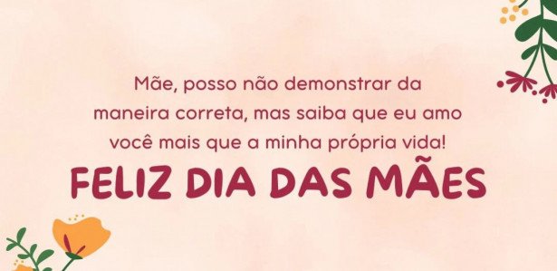msg feliz dia das mães
